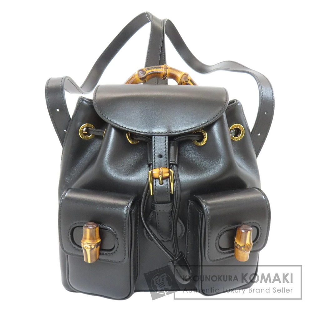 Gucci Bamboo Backpack Rucksack Daybag Daypack Calfskin